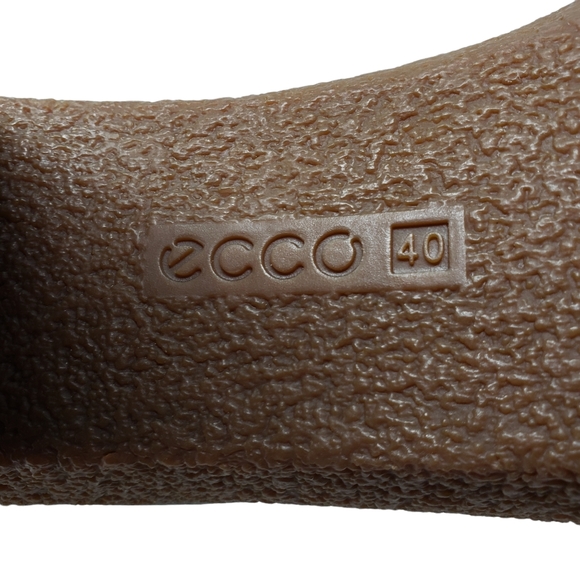 ECCO Nomane Black Leather Moccasin Loafer Heeled Shoes Size 40 EU 9 / 9.5 US - Picture 12 of 15